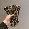 Women's Leopard Print Cashmere Touchscreen Gloves for Winter Riding and Driving