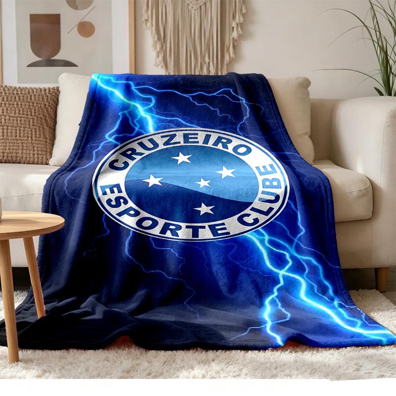 Cruzeiro Esporte Clube Soft and comfortable flannel Suitable for sofas living rooms outdoor camping travel and also makes a great anniversary gift