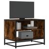 VidaXL TV Cabinet Smoked Oak 61x40x46 Cm Engineered Wood and Metal, TV Stand, Hi-fi Cabinet, Entertainment Center, Buffet 848881