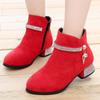 Children's Version Ankle Boots Girls High Heels Short Boots Spring Autumn Fashion Shoes Girl