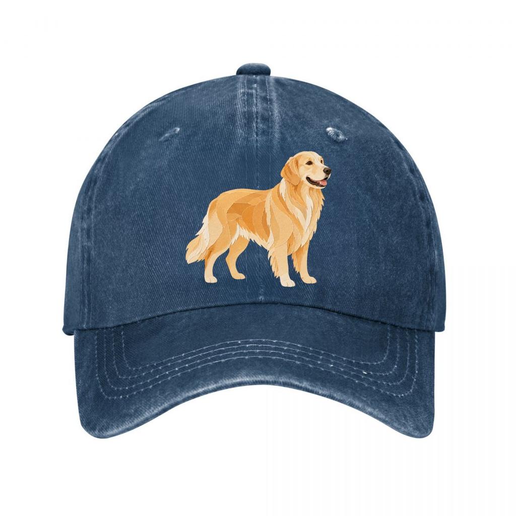 Elegant Golden Retriever Paper Cut P New Vintage Washed Cotton Baseball Cap Sun Hats