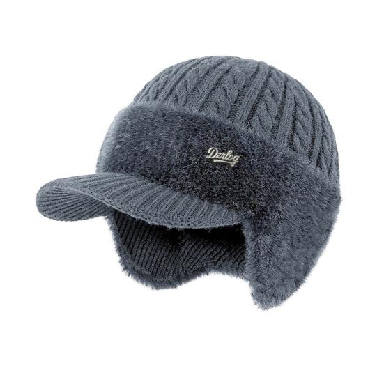 Вязаная шапка с защитой ушей, влагоотводящая ткань, теплая дышащая конструкция, мягкая флисовая подкладка, спортивная шапка, зимняя экипировка для холодной погоды