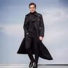 Мужское европейское и американское длинное тренчкот с поясом - Модная повседневная весенне-осенняя куртка