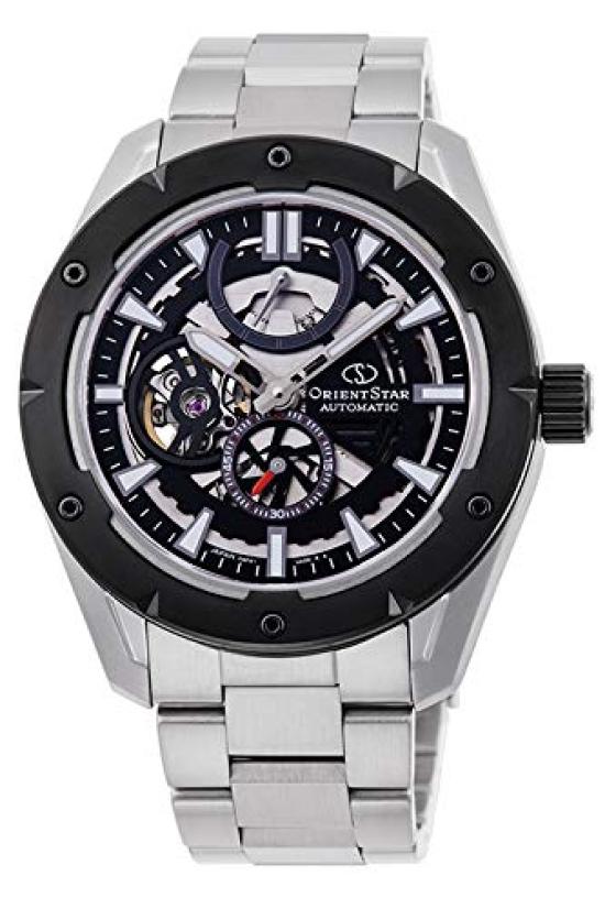 Orient Мужские автоматические часы Star RK-AV0A01B, Авангардный скелетон, Механические, Сделано в Японии, с 2-летней гарантией производителя, Открытое сердце, Черный