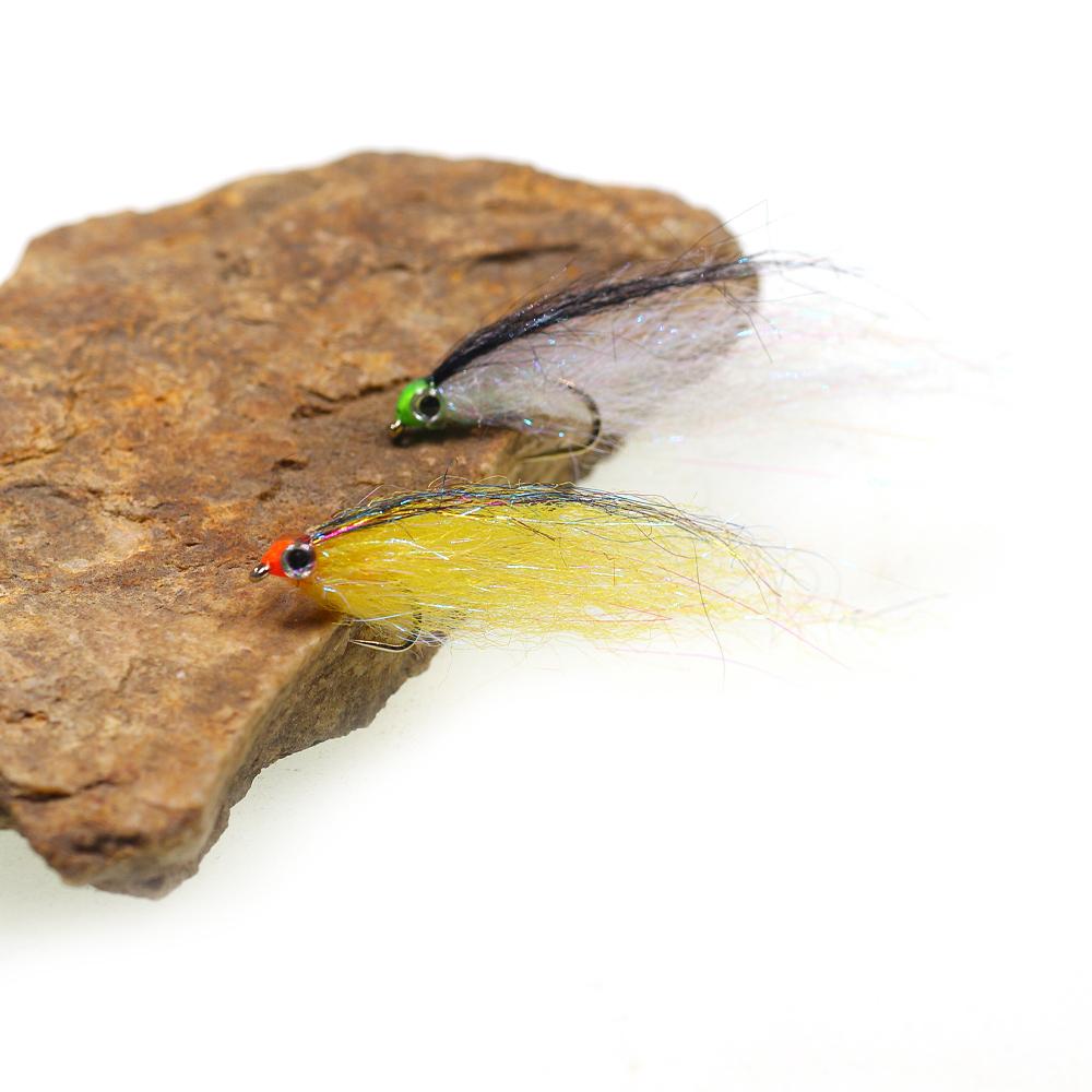 6 шт. раненый ледяной даб Minnow Fly EP шелковистое волокно наживка стример муха