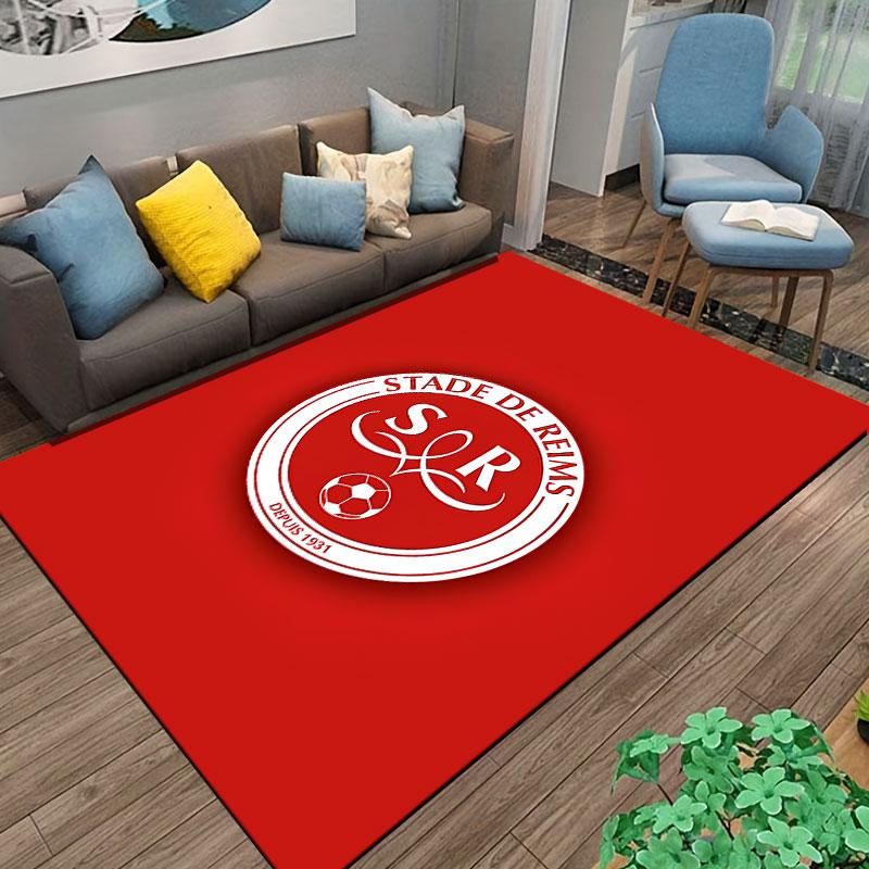 Stade de Reims Logo Carpet suitable as a non-slip mat for the living room or bedroom sofa