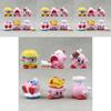 Collectible 6 Style Kirby Food Figurines Pvc Cute Car Decor Cake Accessories