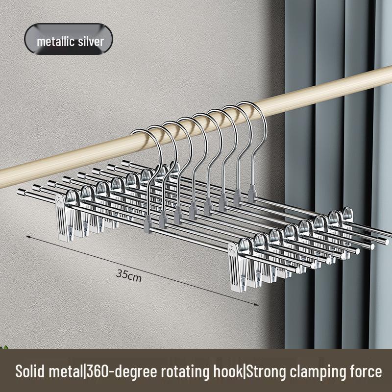 Прочные клипсы для вешалок для брюк и юбок, не оставляющие следов, для сушки и хранения