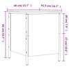 Storage Bench in Brown Oak Look 40 x 42.5 x 50 cm Wood Based Panel