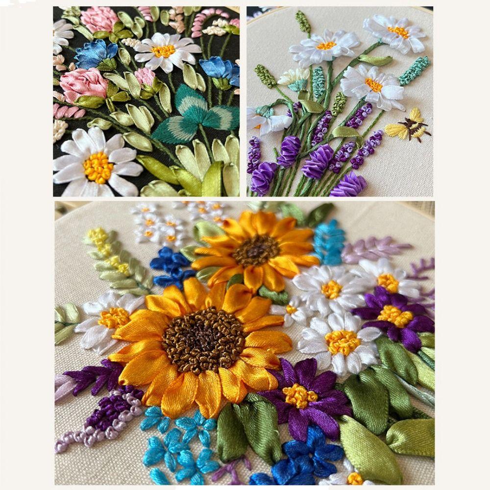 Лента Наборы для вышивания лентами Наборы для вышивания ручной работы Новые наборы для вышивания