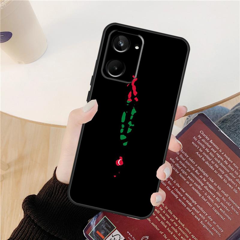 Чехол-карта Мальдивы для Realme GT 7 Pro GT 6T 6 5 C55 C53 C51 C21Y C25S C61 C67 C75 10 11 12 13 14 Pro Plus