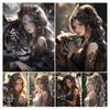 Diy 5D Diamond Painting Beautiful Girl Tiger Full Square Round Drill Rhinestone Embroidery Animal Woman Mosaic Cross Stitch Kits FG1891