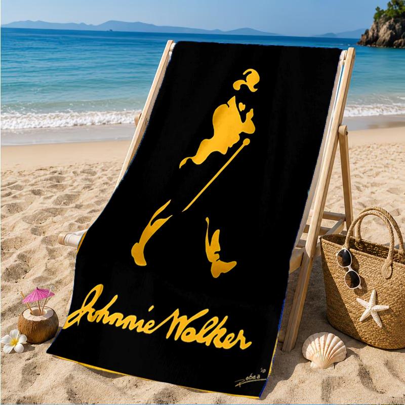 Johnnie Walker Beach Towel, Quick-drying, Easy to Care for, Suitable for Both Fitness and Beach Vacations,Sports Essential