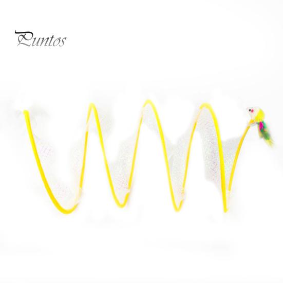 Мягкая интерактивная игрушка с перьями, складной туннель для котенка, туннель для котенка, трубка для кошек, игрушка для домашних животных