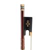 Violin Bow (Pernambuco Bow Stick Black Ebony Frog and Horsetail Bow Hair) for 4/4 Full Size Violin