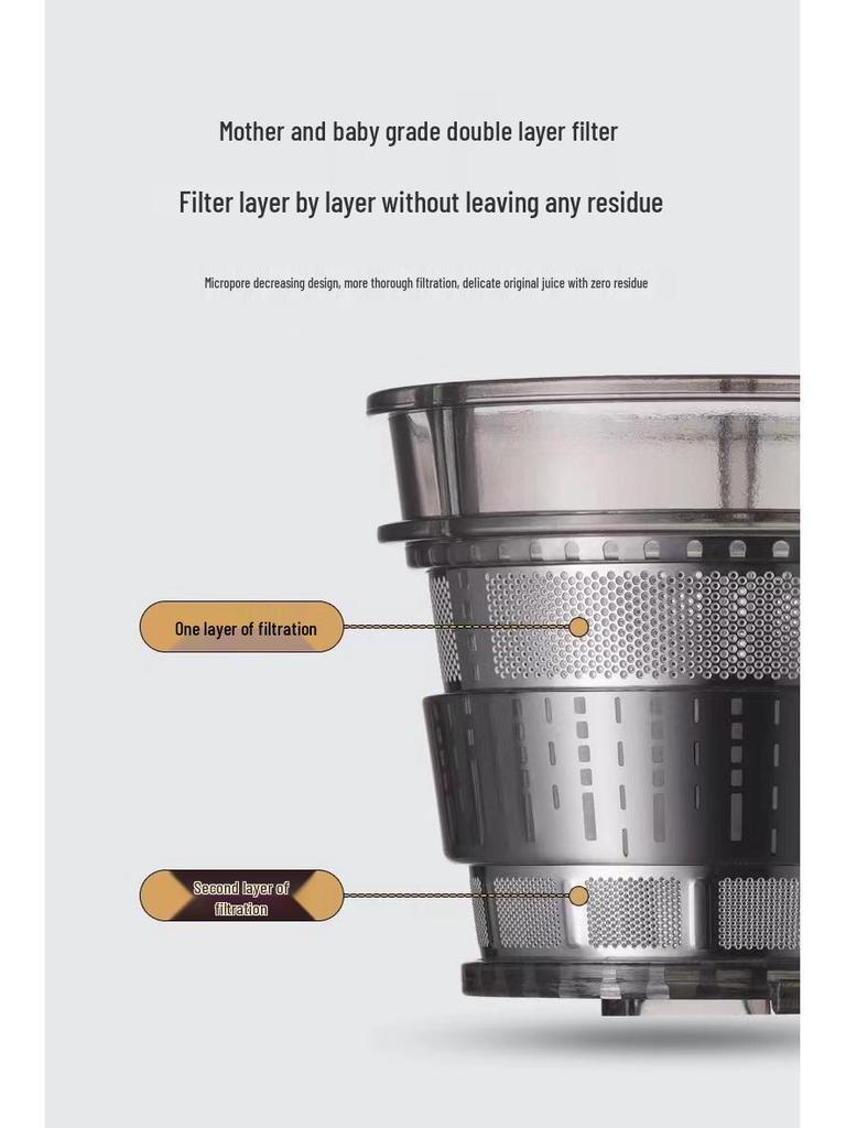 Соковыжималка из нержавеющей стали: Автоматическое отделение сока от мякоти для дома, большой и малый калибр, готово к подарку