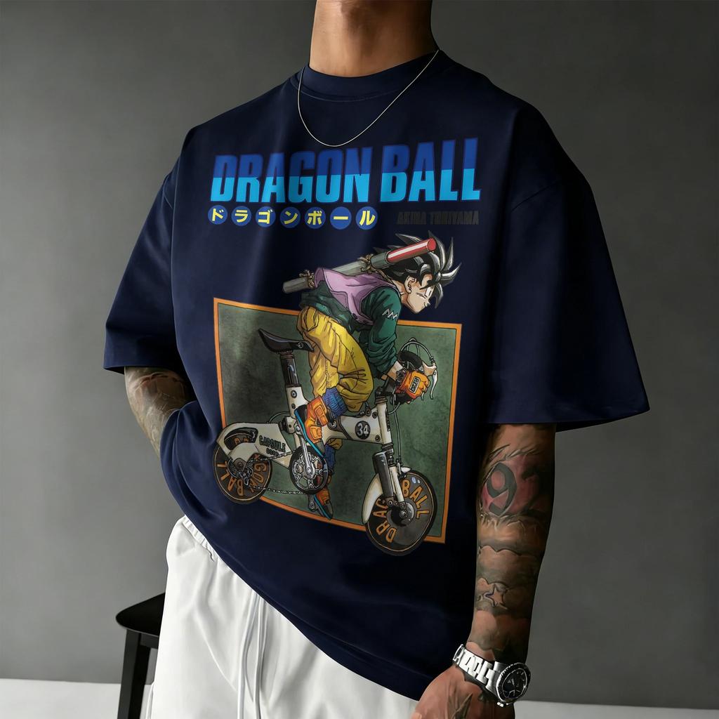 2026 Новое Летнее Dragon Ball 40-летие Какарот 100% Хлопок Аниме Принт Модная Футболка Большого Размера Уличная Мода Унисекс Y2k