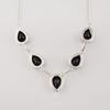 Ожерелье ручной работы из стерлингового серебра 925 пробы с драгоценным камнем черный оникс для женщин, свадебное украшение RN-1-17