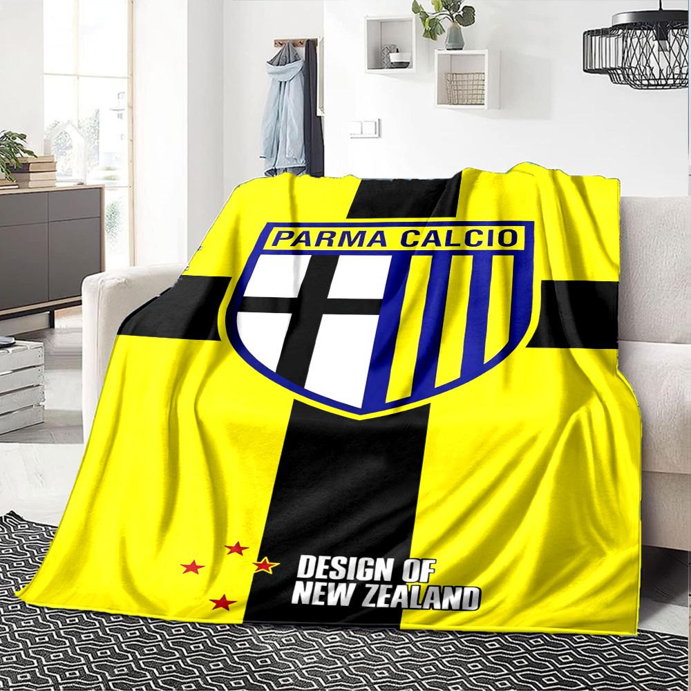 Parma Calcio Print Flannel Blanket High Quality Warm Comfortable Cover for All Seasons Perfect for Gifts Home Decor