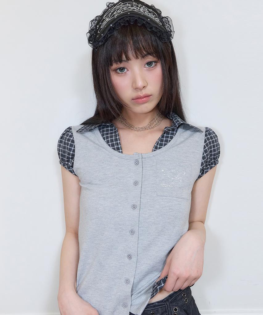 LUVISTRUE Sy Layered Blouse(Gray)