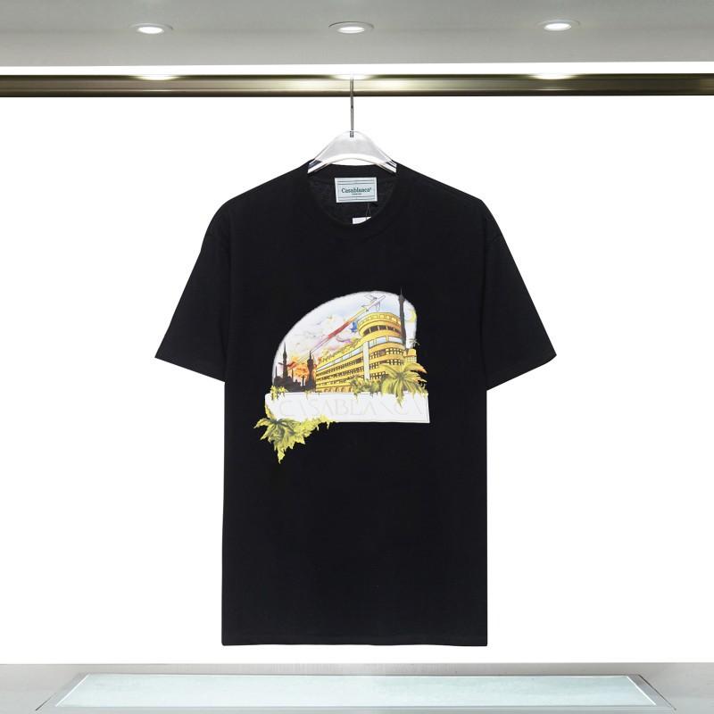 Casablanca 23 spring and summer new fantasy gate starry sky castle casa letter logo short-sleeved couple T-shirt