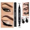 Double Head Wing Seal Eyeliner Waterproof Sweat Resistant Liquid Eyeliner Natural Color Development Quick Drying No Halo Long-lasting Women's Makeup