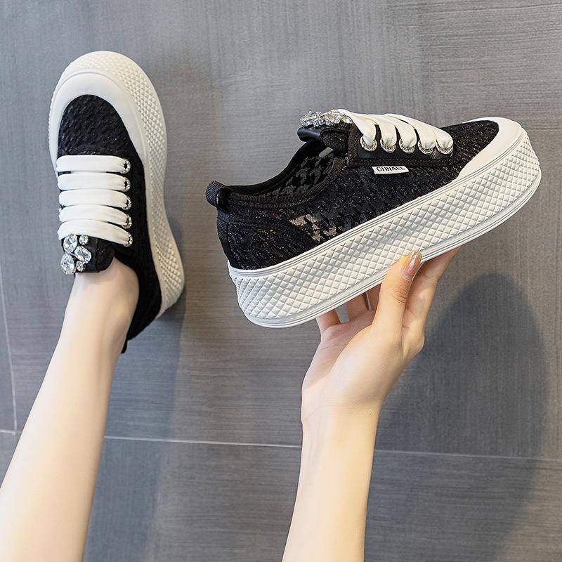 Толстая подошва маленькие белые туфли спортивная обувь для отдыха кексовая тарелка обувь