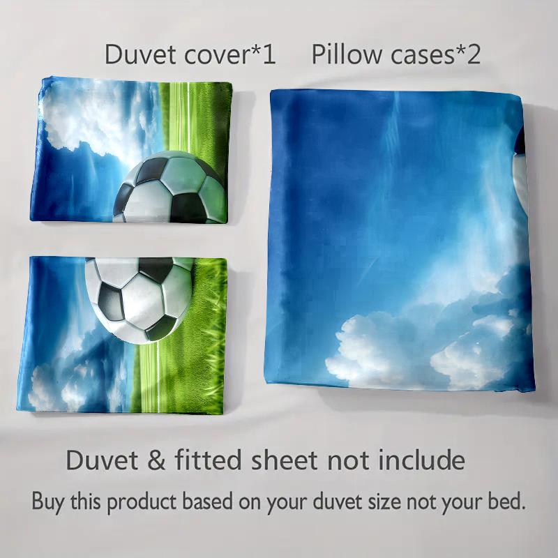 Soccer field design. Bedding Duvet cover sets Duvet covers Pillowcases gifts (1 * Duvet Cover 2 * Pillowcases, without duvet insert)