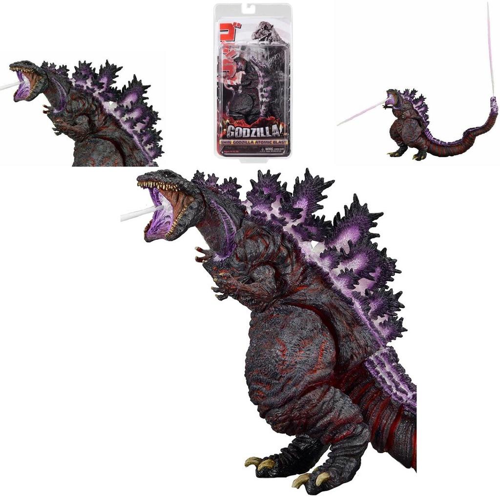 Яркая фигурка Синего Годзиллы «Атомный взрыв», 6 дюймов, коллекционная фигурка из фильма с подвижным хвостом