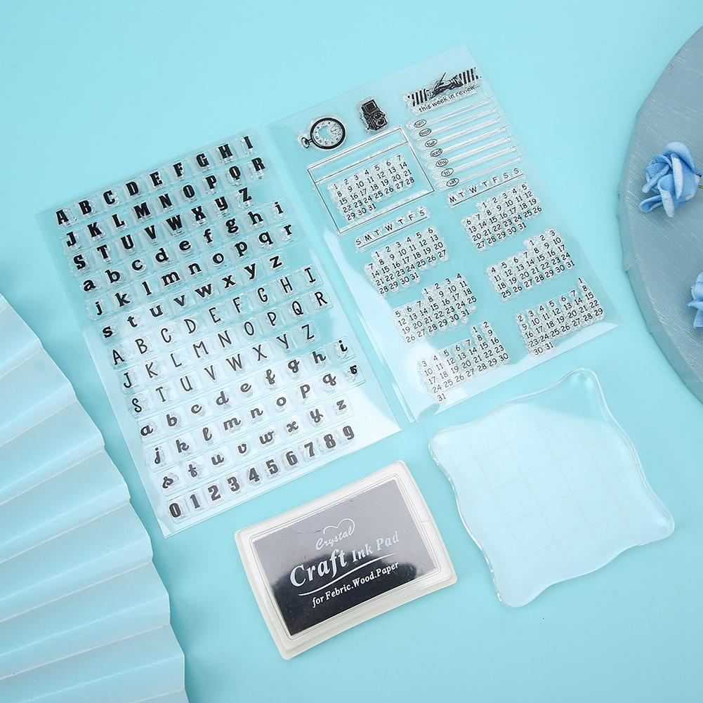 Прозрачный силиконовый штамп для ручного счета, фотоальбома, декоративного календаря