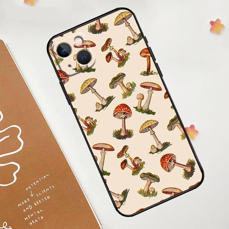 Mushroom Forest Case For Apple iPhone 16 15 14 13 11 12 Pro Max Mini XR 15 16 Plus 16e Protective Cover