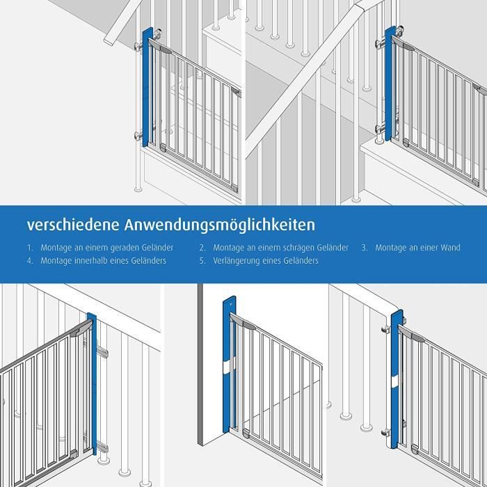Reer StairFlex Support pour escalier sur rambarde Gris anthracite - 46911