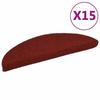 VidaXL Self-adhesive Stair Treads 15 Pieces 56 X 17 X 3 Cm Burgundy Red Semicircular 132694