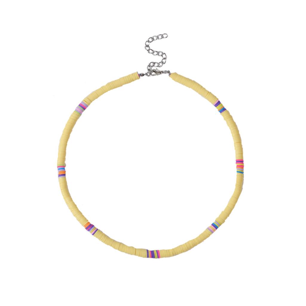 Ожерелье для женщин Мягкое керамическое круглое ожерелье Ожерелье Цветное богемное мягкое керамическое ожерелье Женское красивое элегантное ожерелье для нее