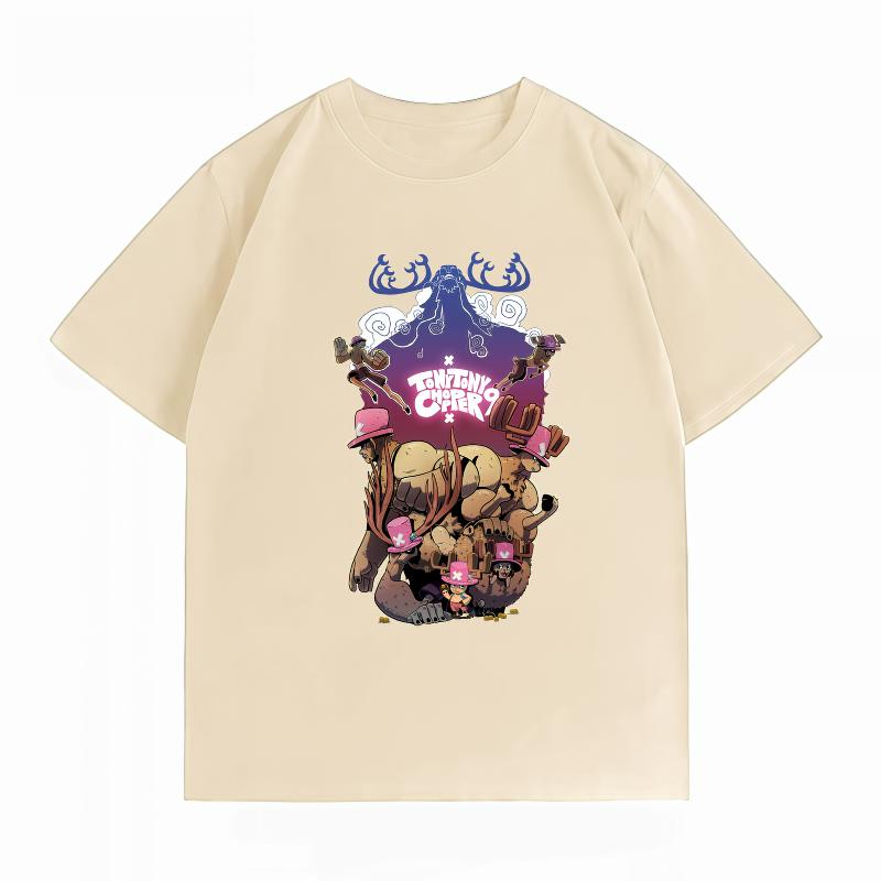 Unisexs Clothing New 100 Cotton Summer TShirt One Piece Unisexs TShirt Chopper Print Casual Unisexs TShirt