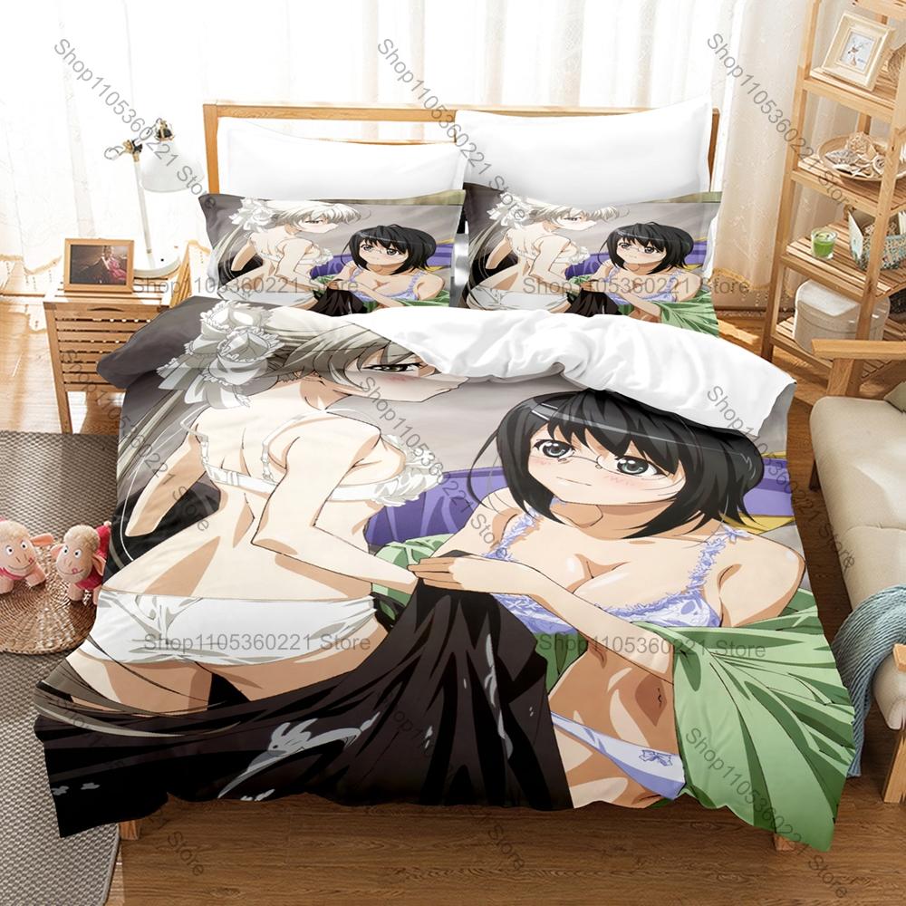 Крутой Популярный Аниме Yosuga No Sora Комплект Постельного Белья 3 Предмета Пододеяльник Наволочки Стильный Орнамент для Спальни Подарок