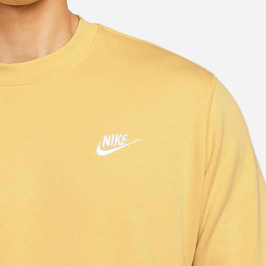 Nike Sportswear Club Fleece Round Neck Pullover 'Yellow' Men's BV2663-700