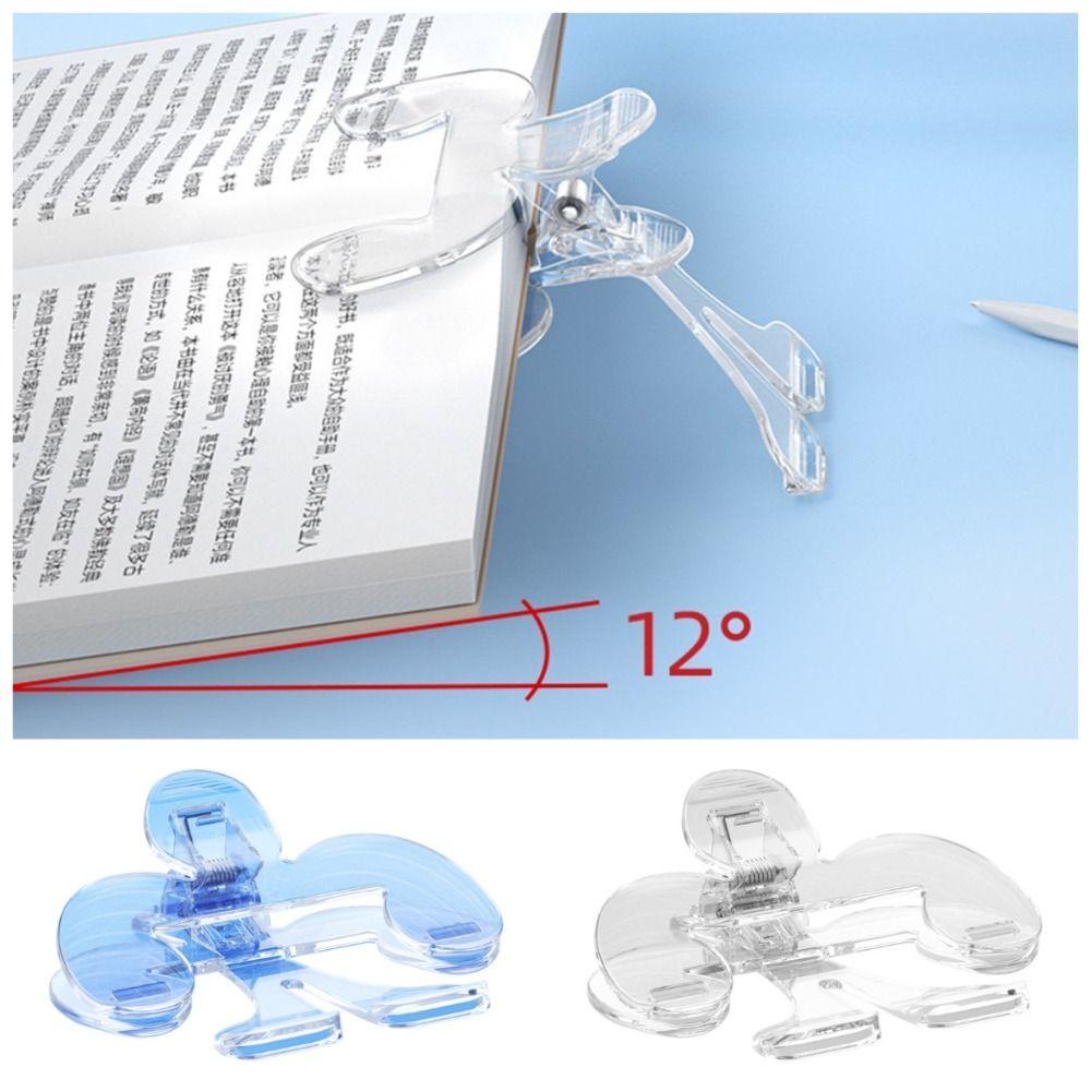 12° Support Angle Reading Book Marker Clip Anti-slip Book Page Holder  For Student Reading