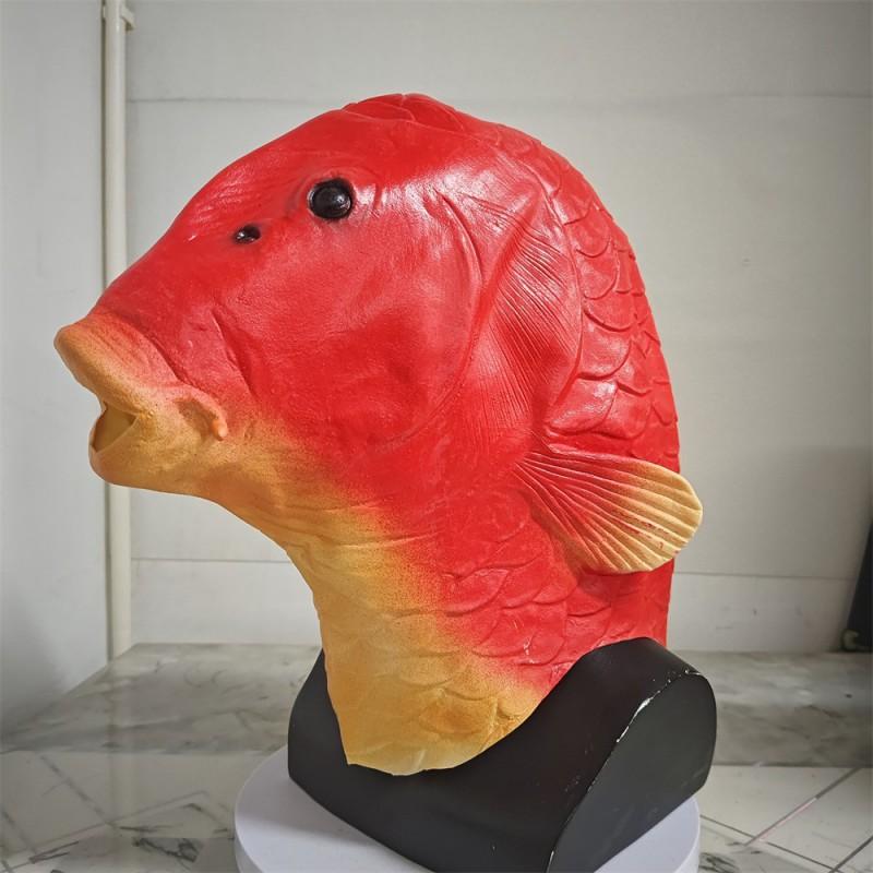 Halloween Funny Fish Mask Latex Animal Head Party Cosplay Costume Prop