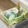 Dish Drying Rack Kitchen Dishes Plastic Storage Drain Basket Drying Utensils Dripping Plate Storage Rack Chopsticks Organizer