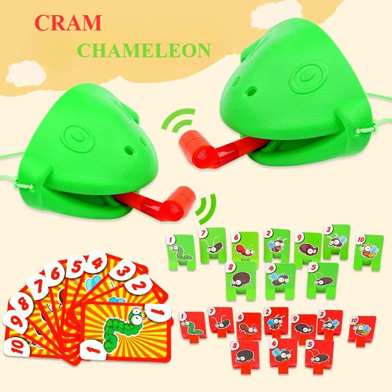 Детская маска Боевая игра Лягушка Хамелеон Язык Плевок Соревнование Крокодил Укус пальца Интерактивная игрушка для родителей и детей