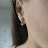 Серебряные серьги с натуральным топазом 1.211ct, фианитами (2194552)