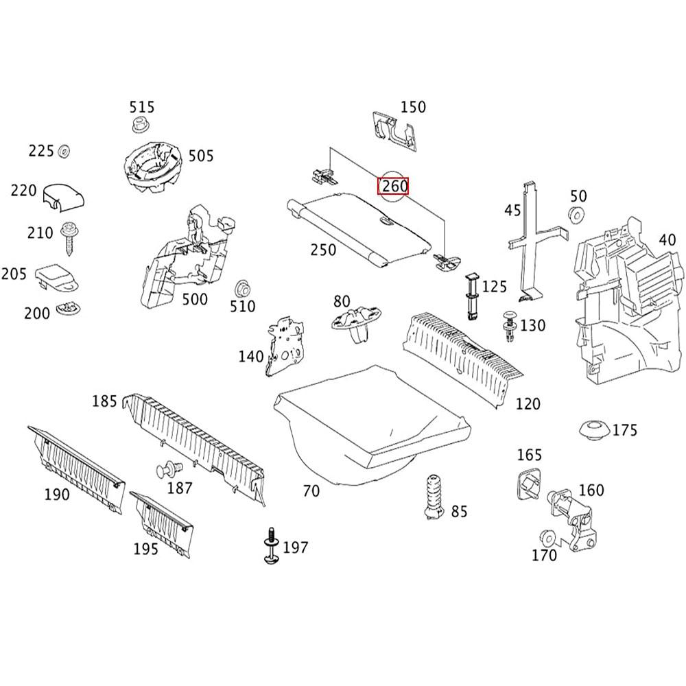 Новый 2× Передний серый фиксатор полки для посылок для Mercedes Benz A W169 2010-2012 B W245 08-11