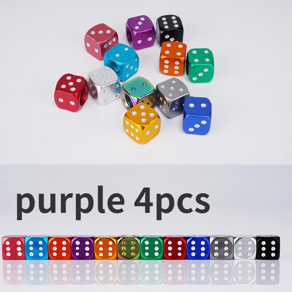 4PCS Aluminum Car Truck Motocycle Bike Dice Cap Cover AUTCOAT Tire Valve Tyre Caps Stem Air Cap Airtight Cover Auto Accessories