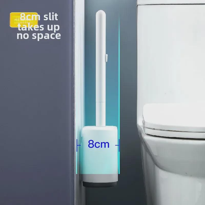 Настенный одноразовый туалетный ершик - двойной ствол, без мертвых углов, инструмент для уборки ванной комнаты