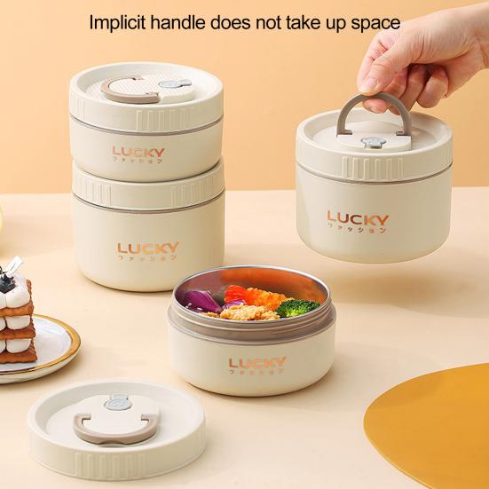 1/1 комплект, ланч-бокс, большая вместимость, рабочий запас, пищевой, сохраняющий тепло, контейнер для обеда с изолированной сумкой, полезный, герметичный, пищевой