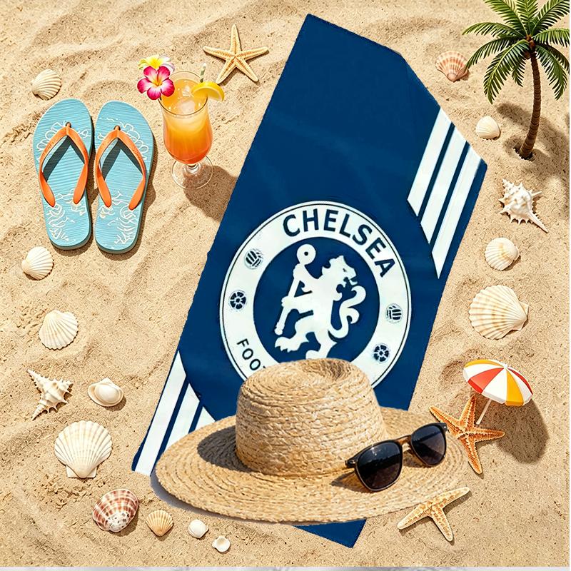 football F Print Beach Towel, Versatile Lightweight Absorbent Beach Towel for Pool Surf Yoga Bathroom, Perfect Birthday Holiday Gift