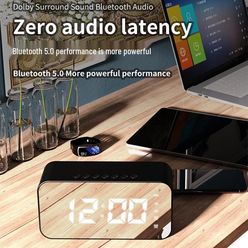 S15 Bluetooth-динамик Будильник с длительным временем работы от аккумулятора, качеством звука Hi-Fi, слотом для TF-карты и радио