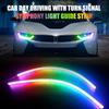 APP Control RGB LED DRL 30/45/60cm LED Headlight Strips New Flowing Strip Light  Car Accessories