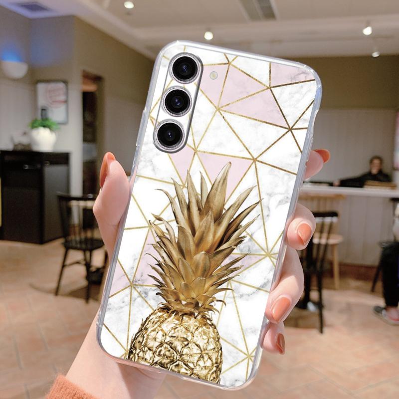 Для Samsung Galaxy S24 Чехол S24 Plus S 24 Ultra Чехол для телефона Мраморный Прозрачный Coque Мягкий ТПУ Fundas Для Samsung S25 FE S25+ Чехол